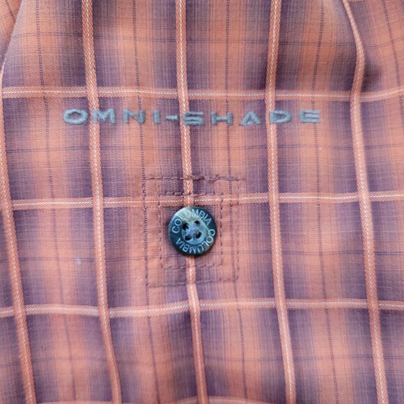 XLT COLUMBIA Omni FALL plaid brown orange outdoor PFG long sleeve SHIRT XL TALL - Picture 11 of 16